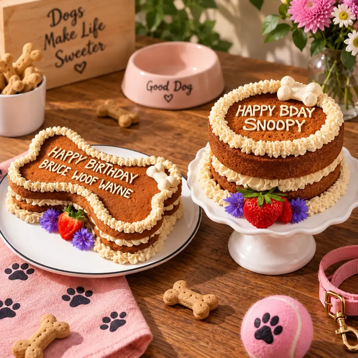 Gâteaux d’anniversaire pour chiens — photo au Ruby Café MTL, Montréal